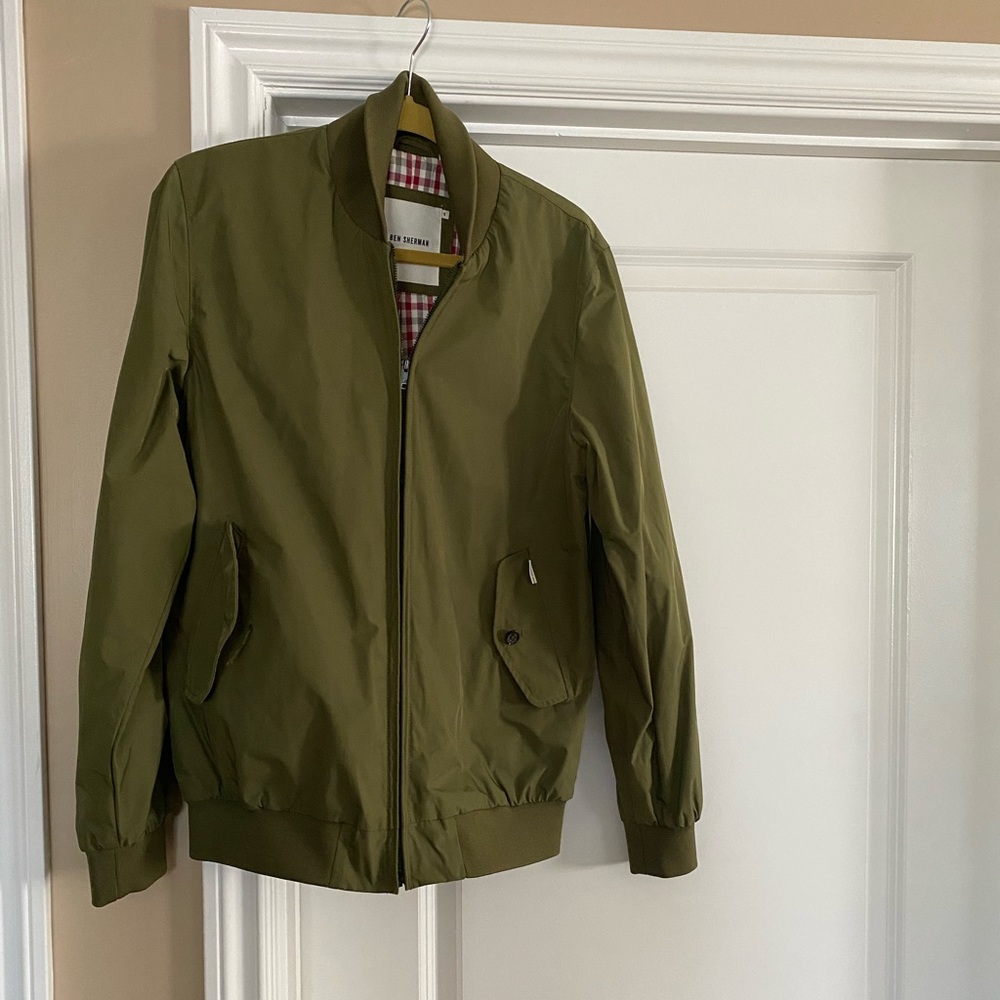 Ben Sherman Bomber Jacket Olive Green